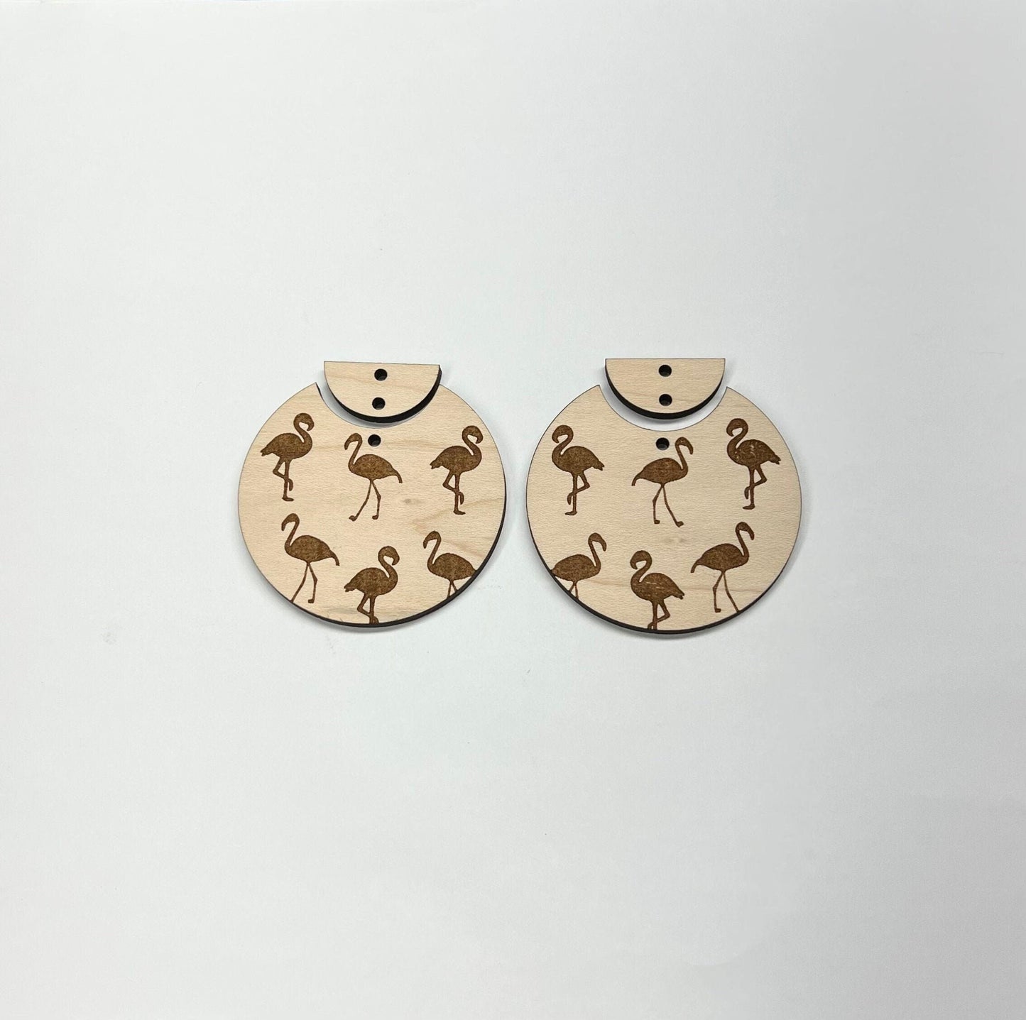 Flamingo earring blanks, earring blanks, wood cutouts