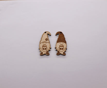 Coffee gnome earring blanks, wood cutouts, earring blanks