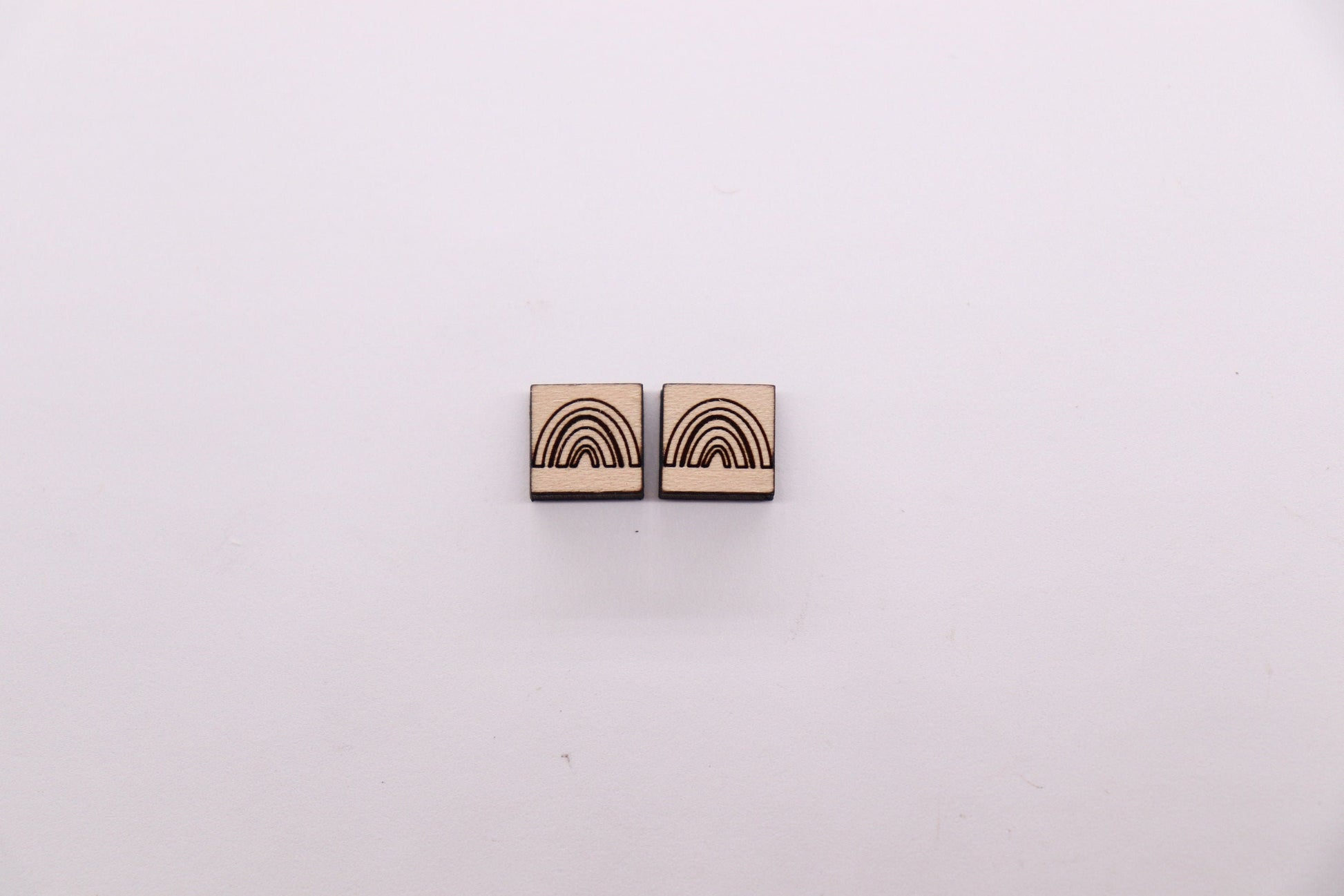 Rainbow stud blanks, earring blanks, wood cutouts