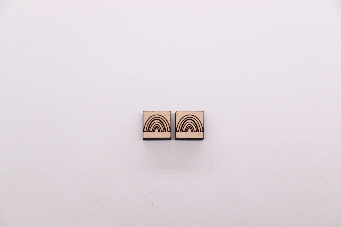 Rainbow stud blanks, earring blanks, wood cutouts