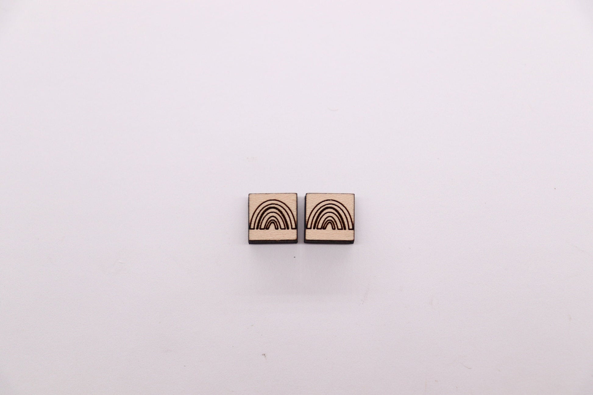 Rainbow stud blanks, earring blanks, wood cutouts