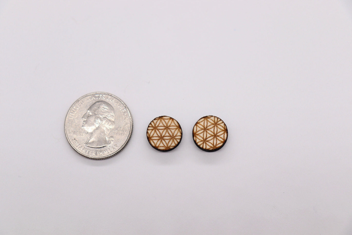 Round stud cutouts, earring blanks, wood cutouts