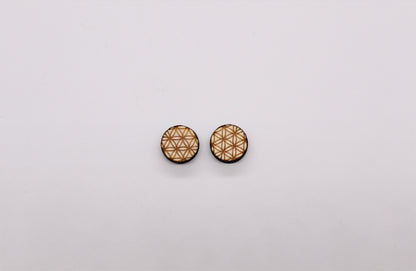 Round stud cutouts, earring blanks, wood cutouts