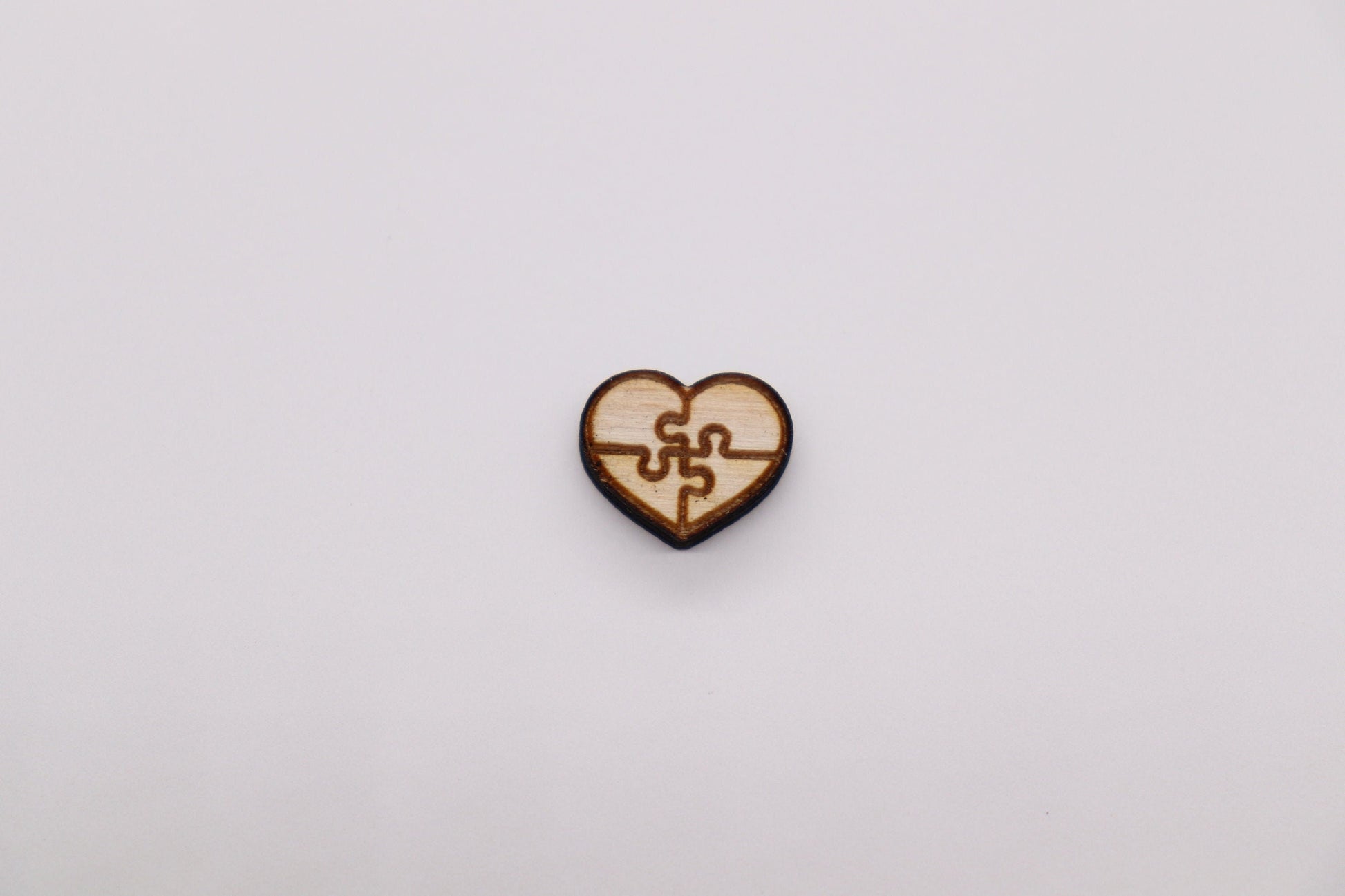 Autism heart wood stud blanks, wood cutouts, earring blanks