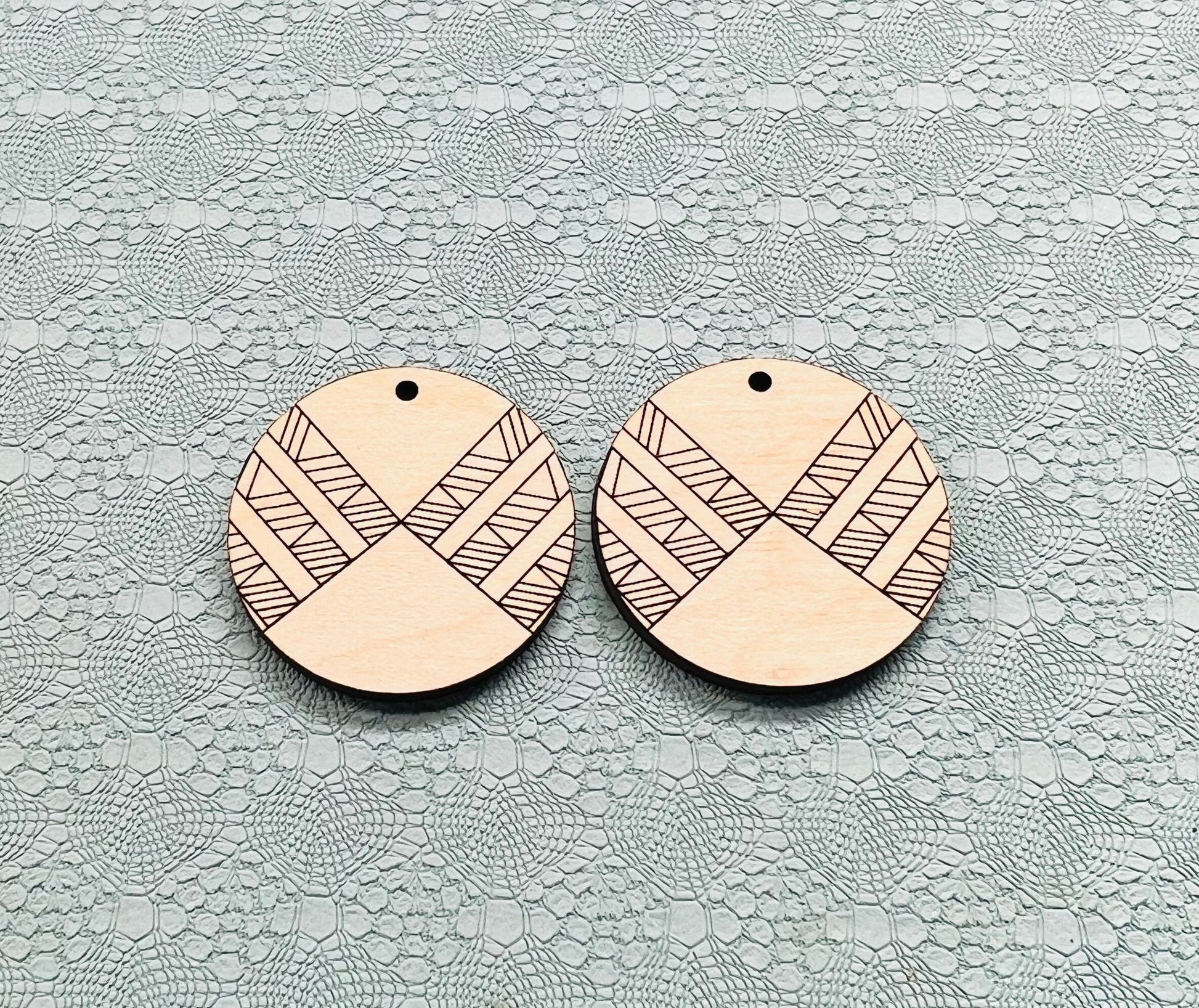 Round wood earring blanks, wood cutouts, custom earrings