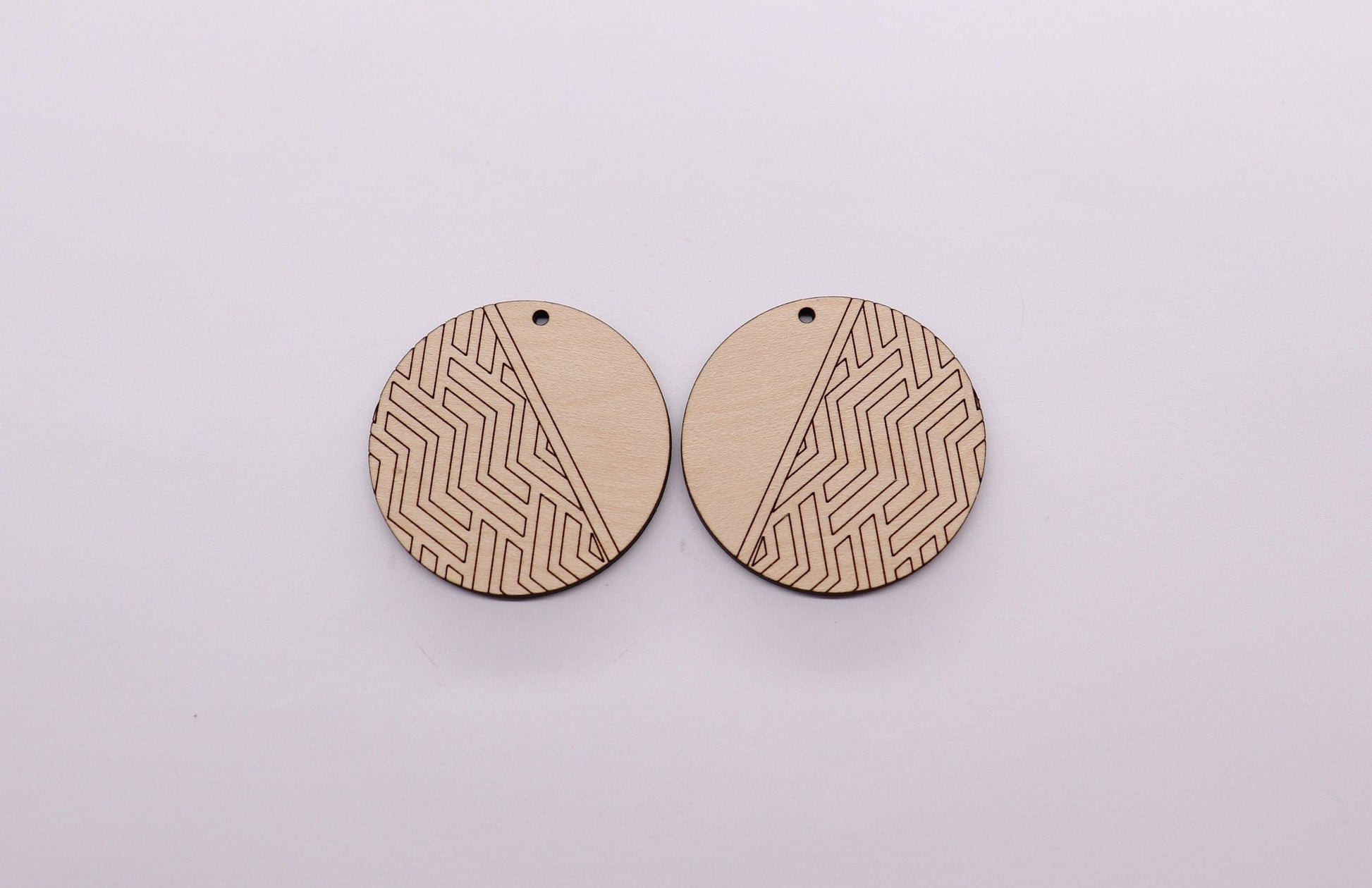 Round wood earring blanks, earring blanks, wood cutouts