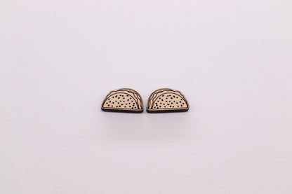 Taco stud blanks, wood cutouts, earring supplies