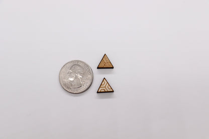 Triangle stud blanks, wood studs, earring blanks