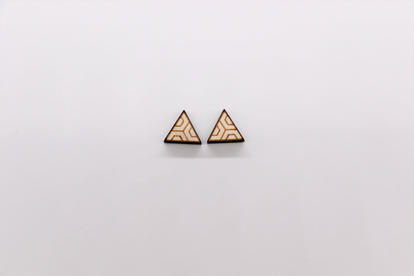 Triangle stud blanks, wood studs, earring blanks