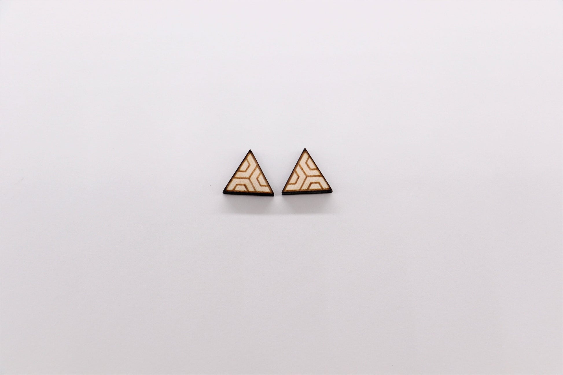 Triangle stud blanks, wood studs, earring blanks