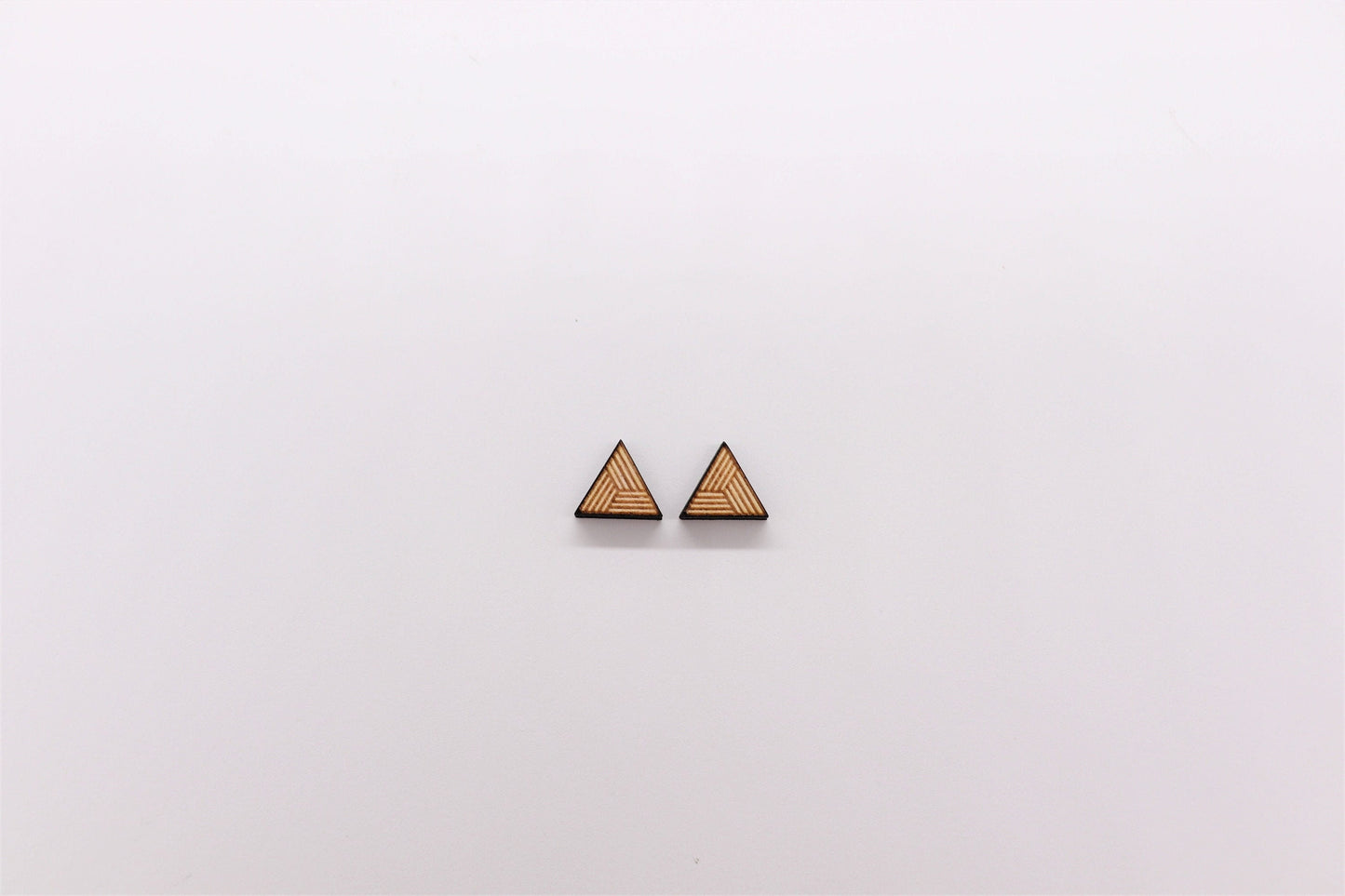 Triangle stud blanks, wood studs, earring blanks