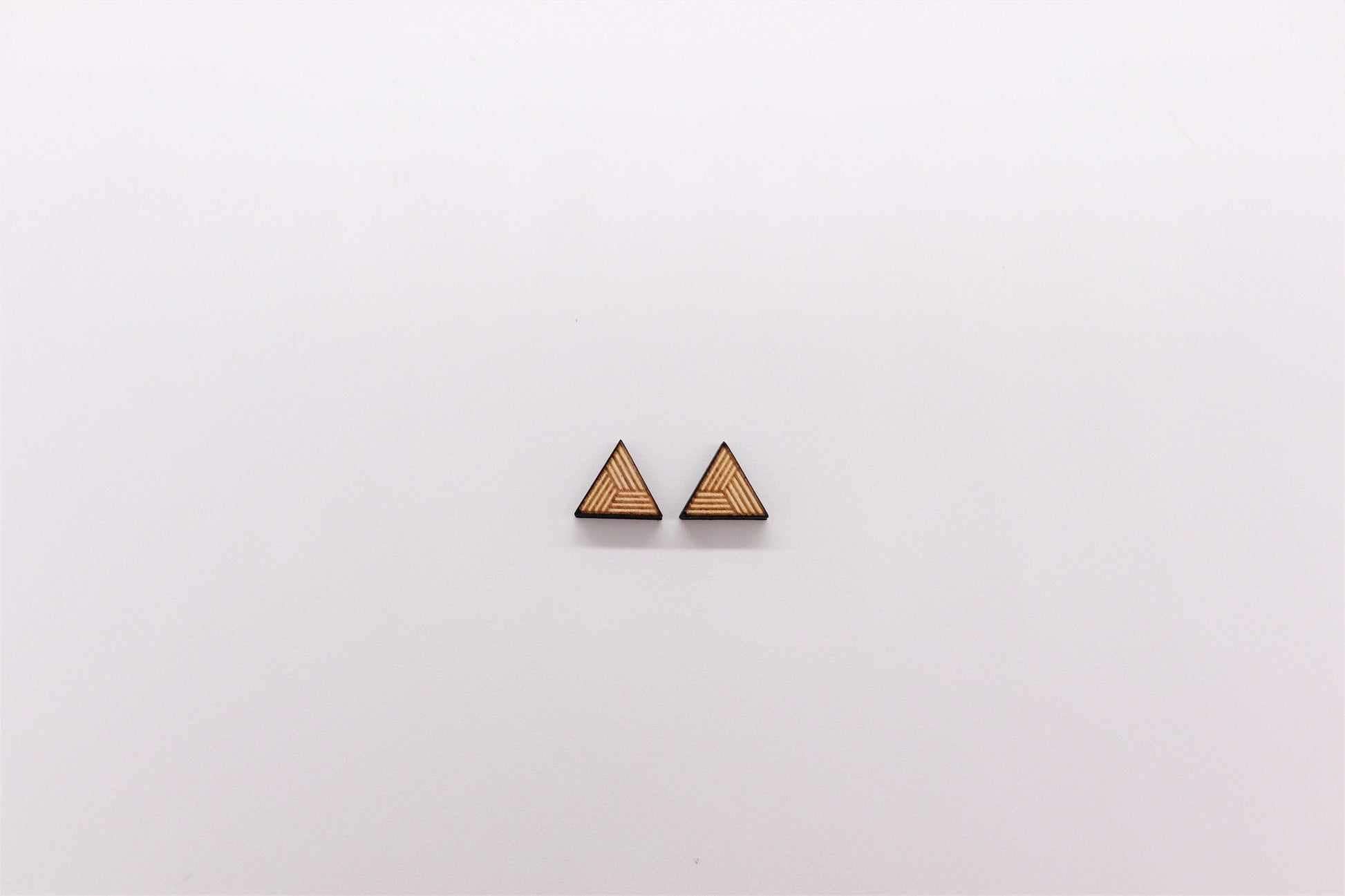 Triangle stud blanks, wood studs, earring blanks