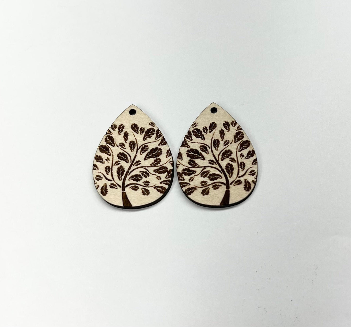 Teardrop wood earring blanks, earring blanks, wood blanks