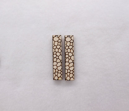 Rectangle wood earring blanks, earring blanks, wood cutouts