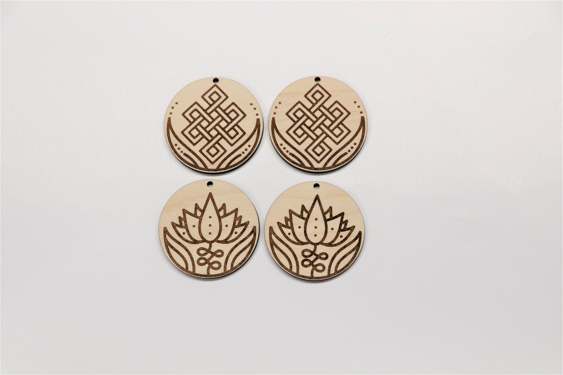 Flower earring blanks, wood cutouts, earring blanks