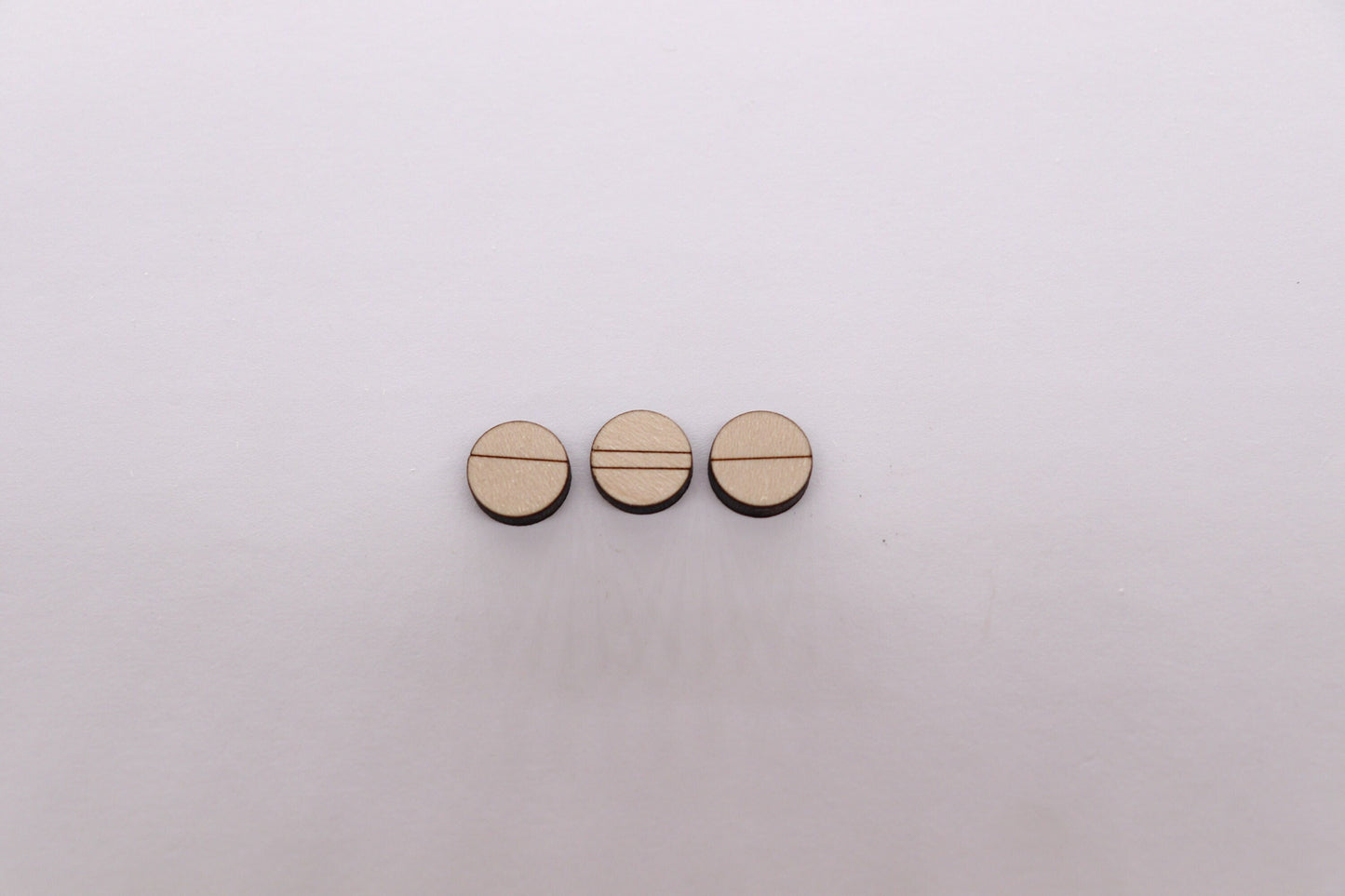 Round wood stud blanks, wood studs, earring blanks