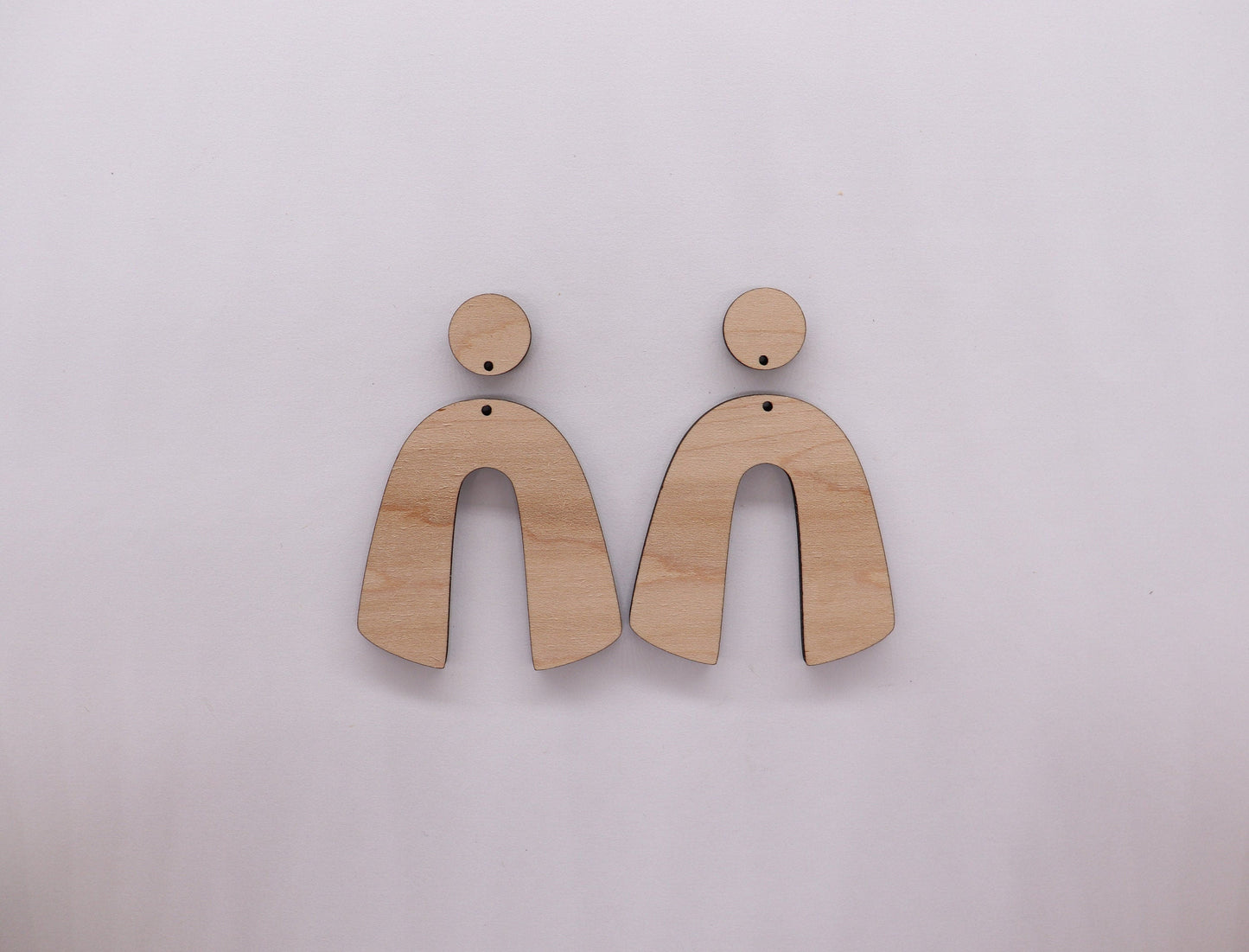 2 piece horseshoe blanks, earring blanks, wood blanks