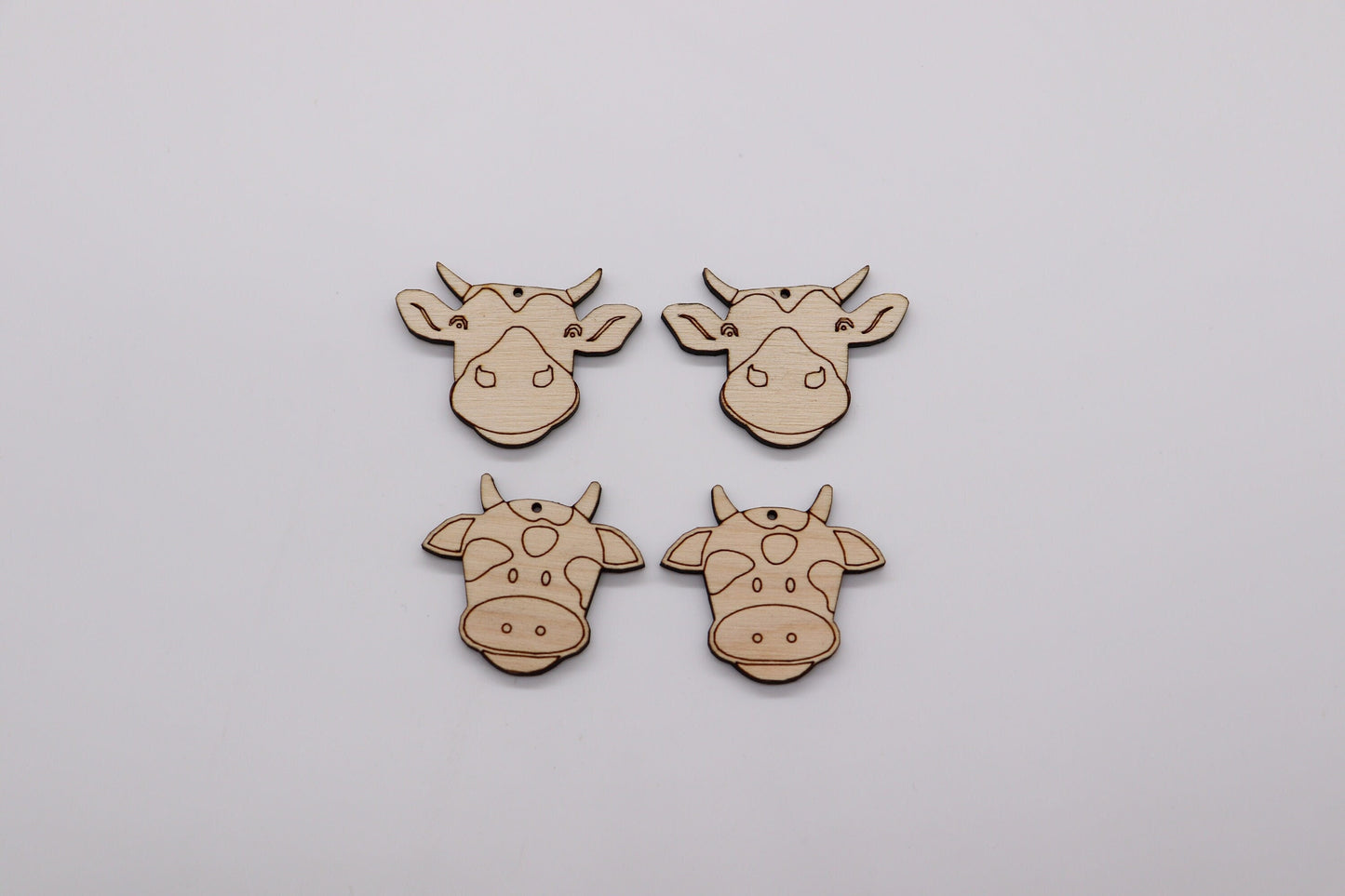 Cow face blanks, wood blanks, earring blanks