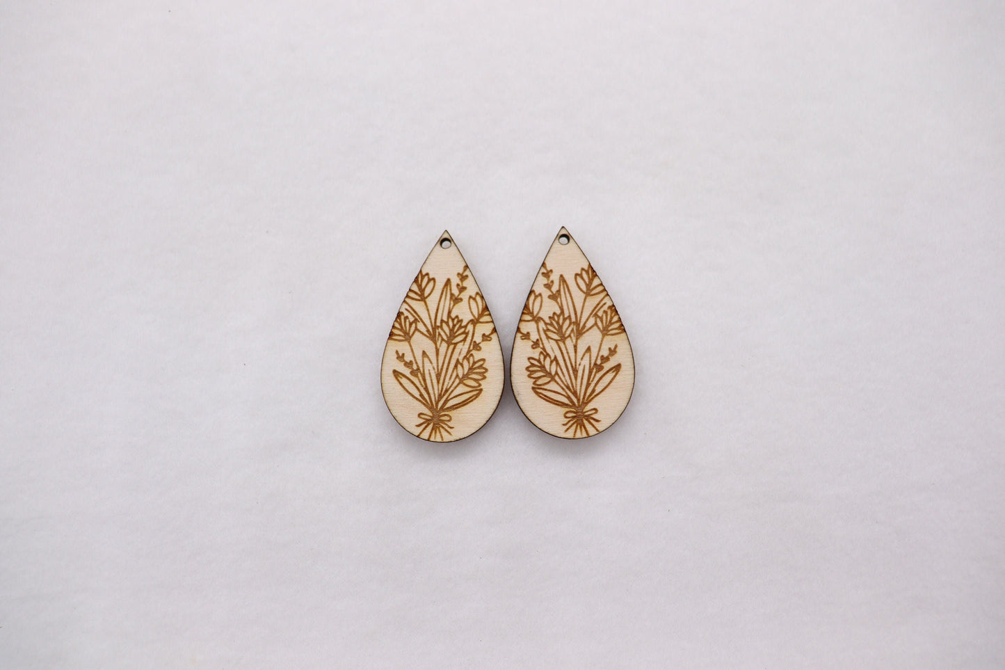 Teardrop wood earring blanks, wood cutouts, earring blanks