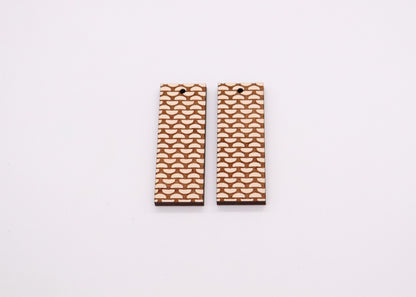 Rectangle wood earring blanks