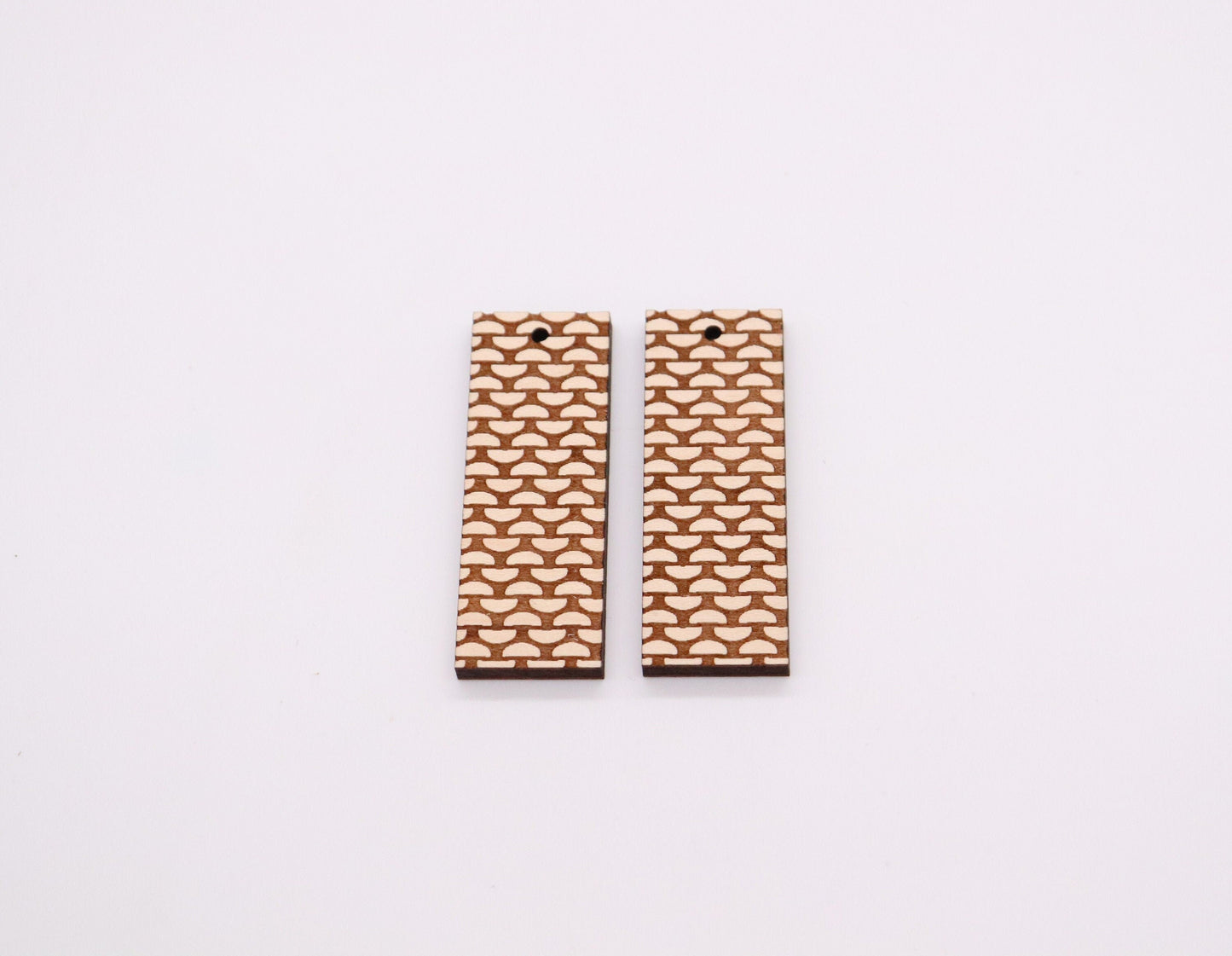 Rectangle wood earring blanks