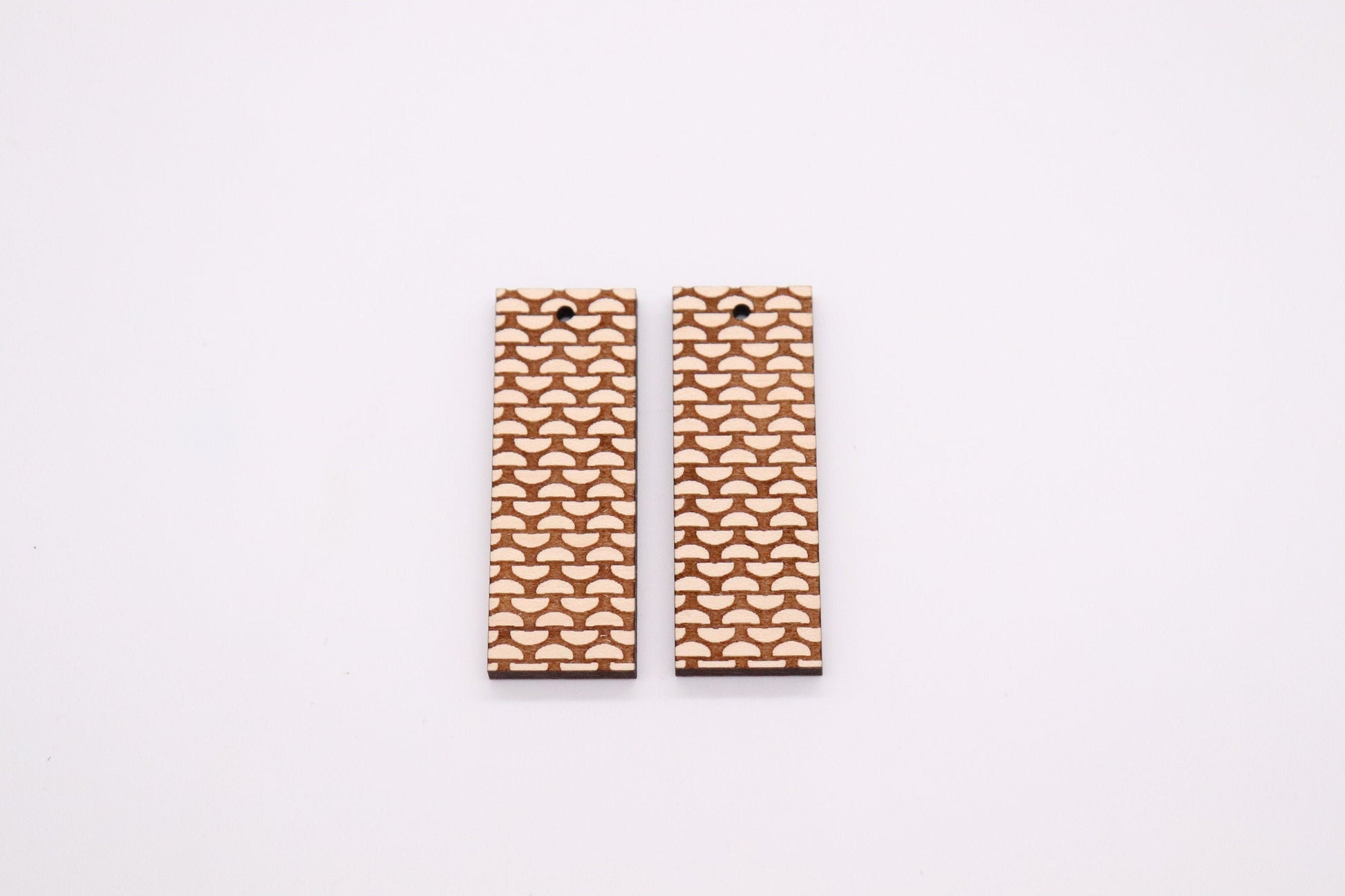 Rectangle wood earring blanks