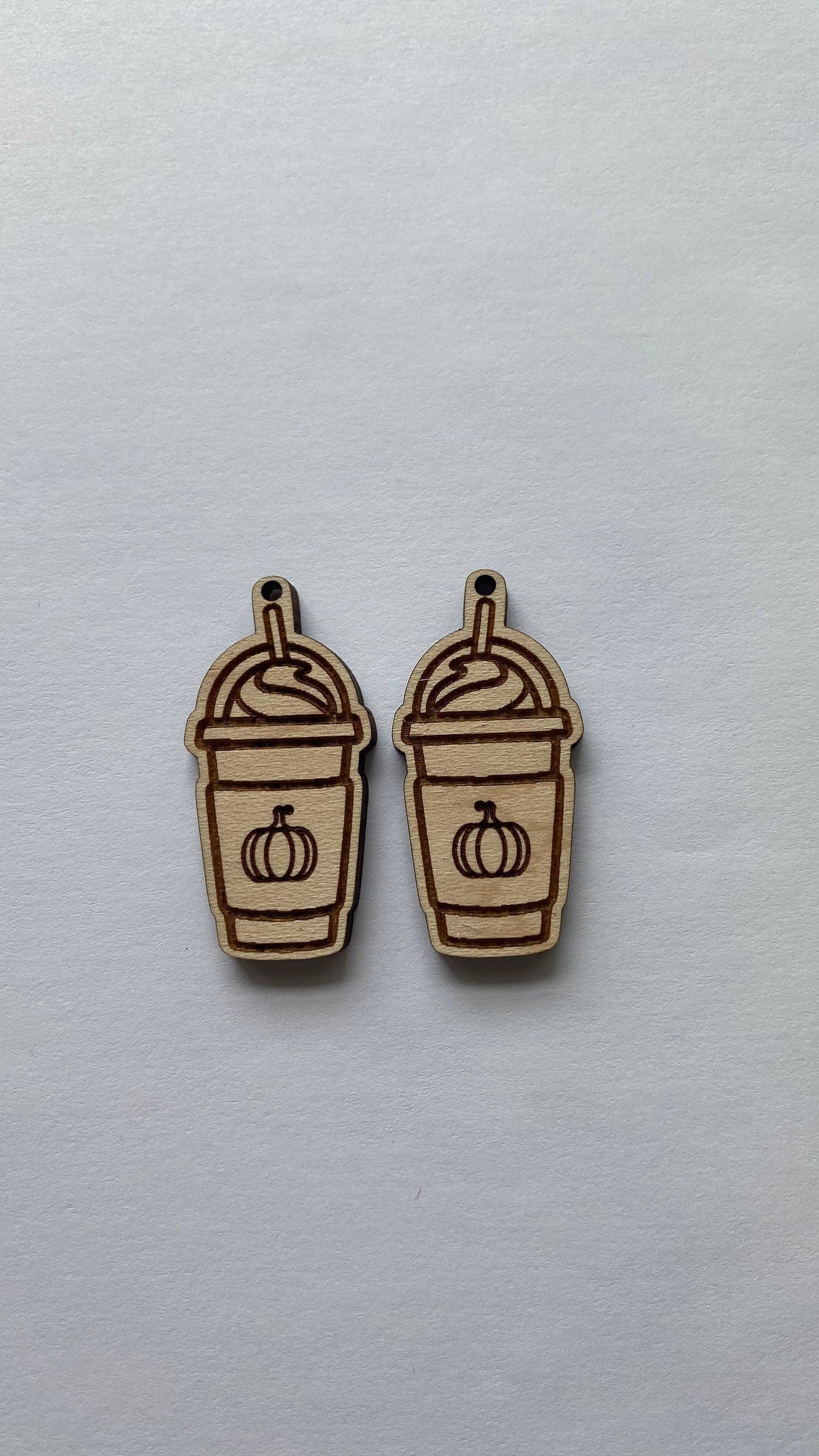 Pumpkin Coffee wood earring blanks, earring blanks