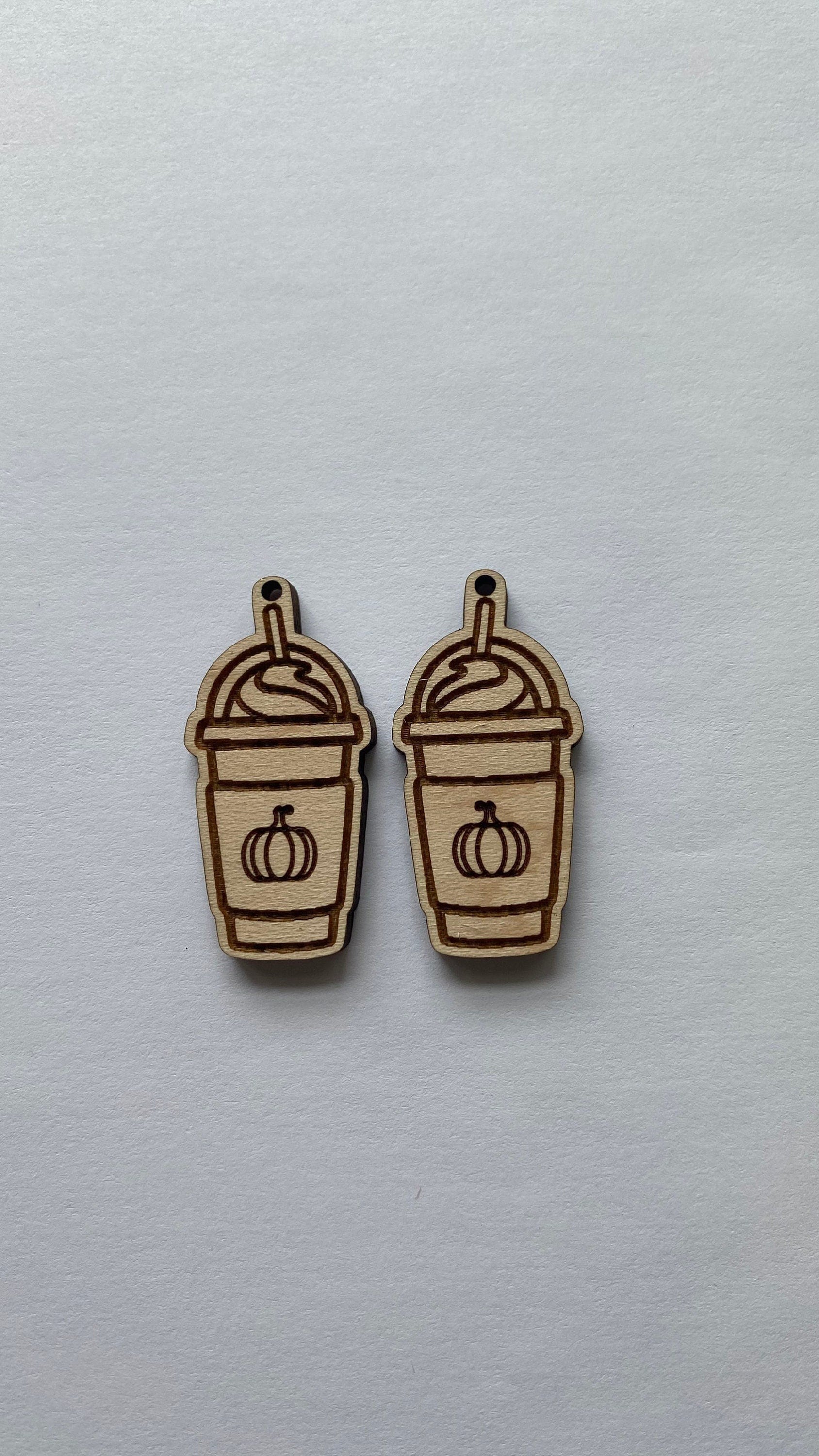 Pumpkin Coffee wood earring blanks, earring blanks