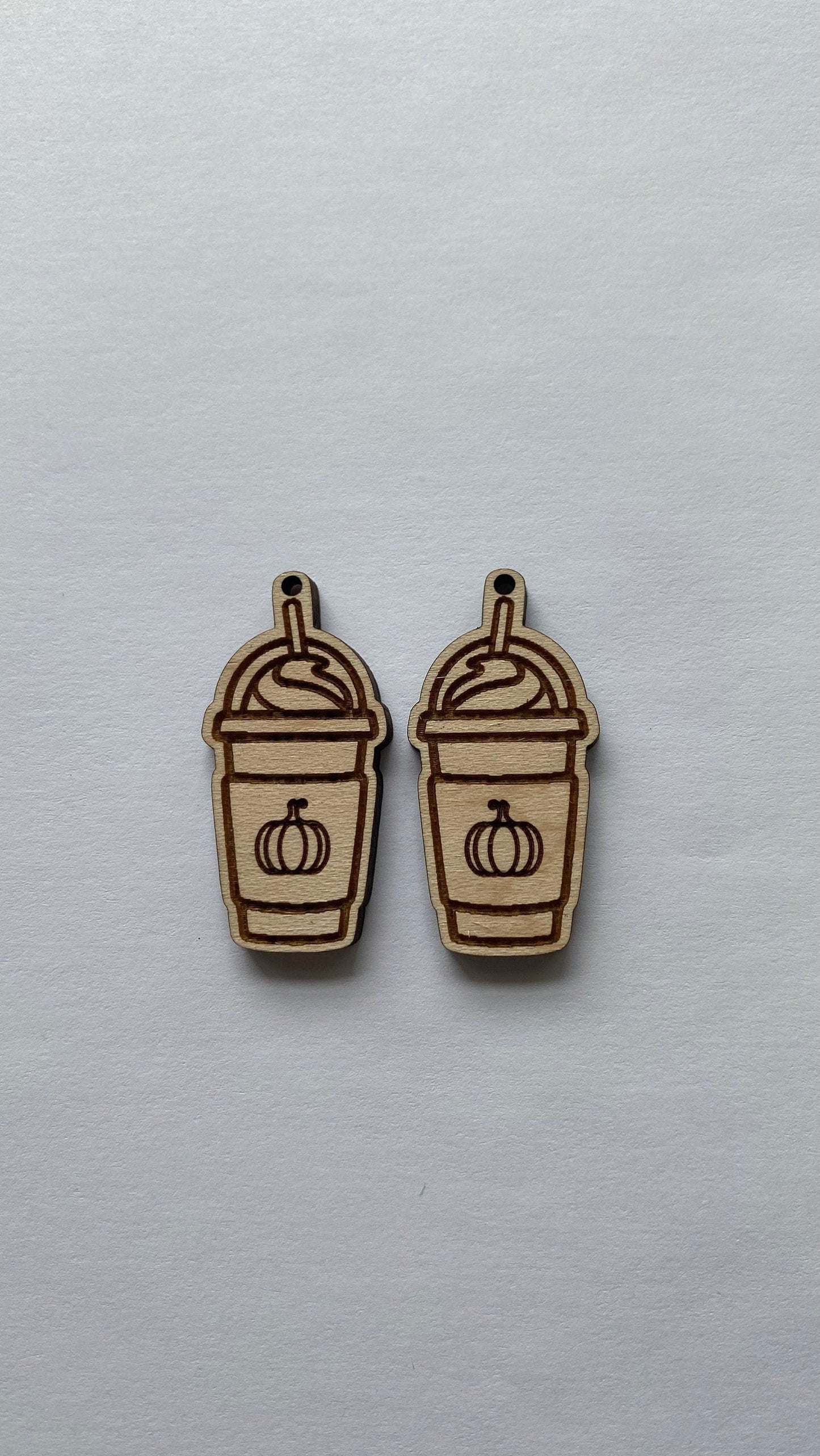 Pumpkin Coffee wood earring blanks, earring blanks