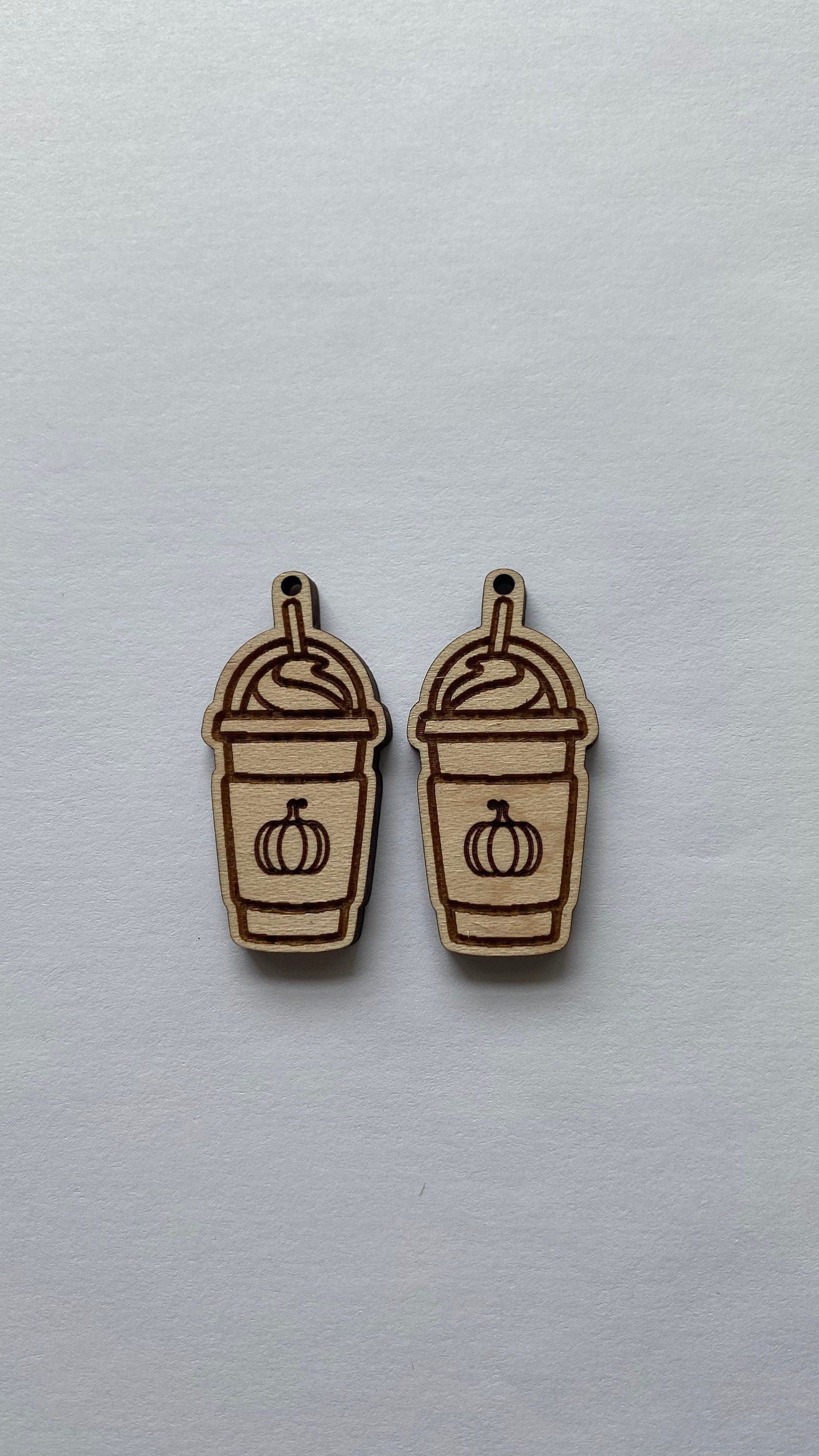 Pumpkin Coffee wood earring blanks, earring blanks