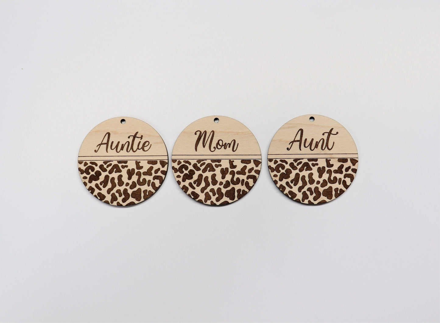 Aunt, mom round earring blanks, wood blanks