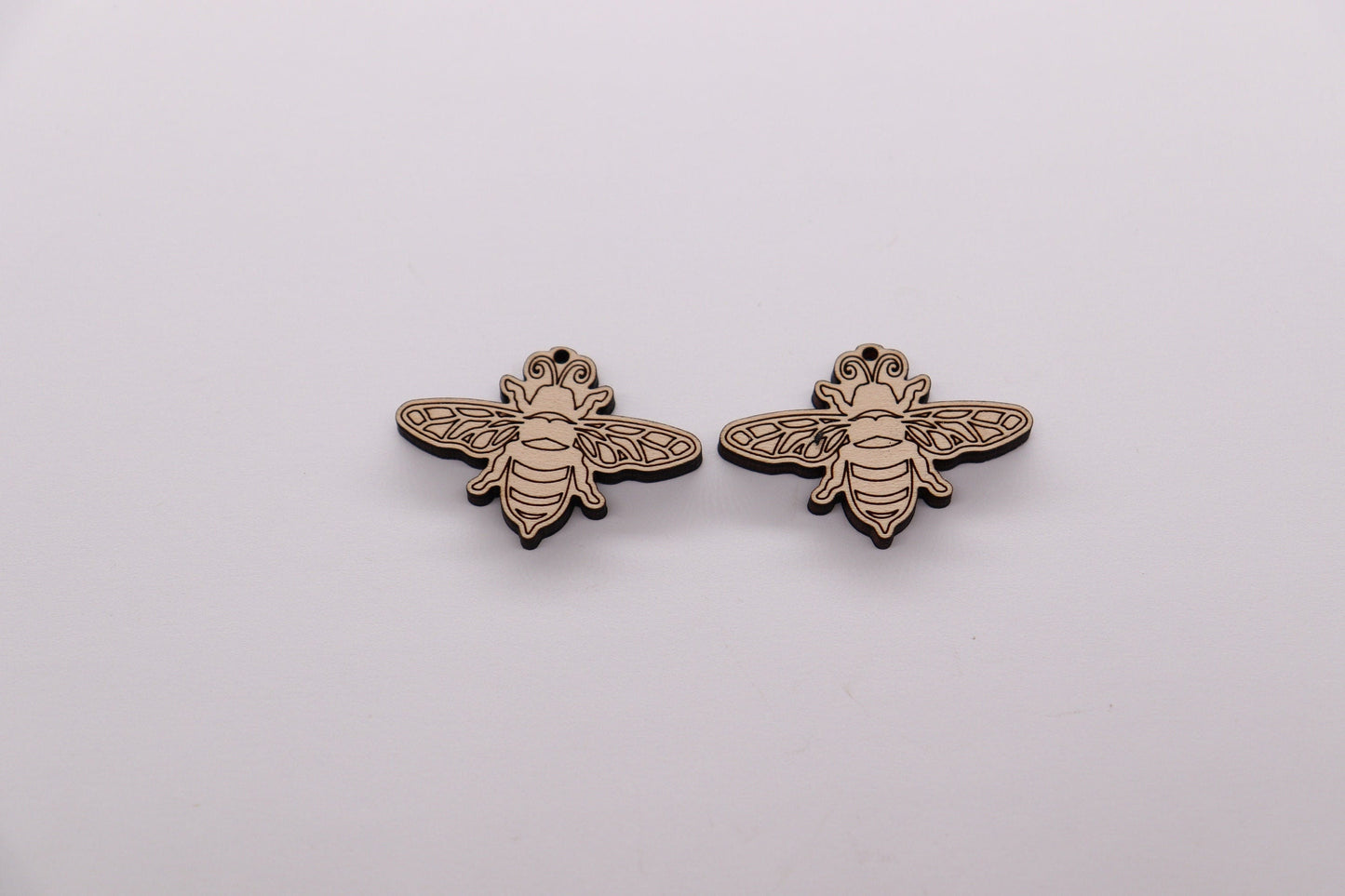 Bee wood earring blanks, bee earrings, earring blanks