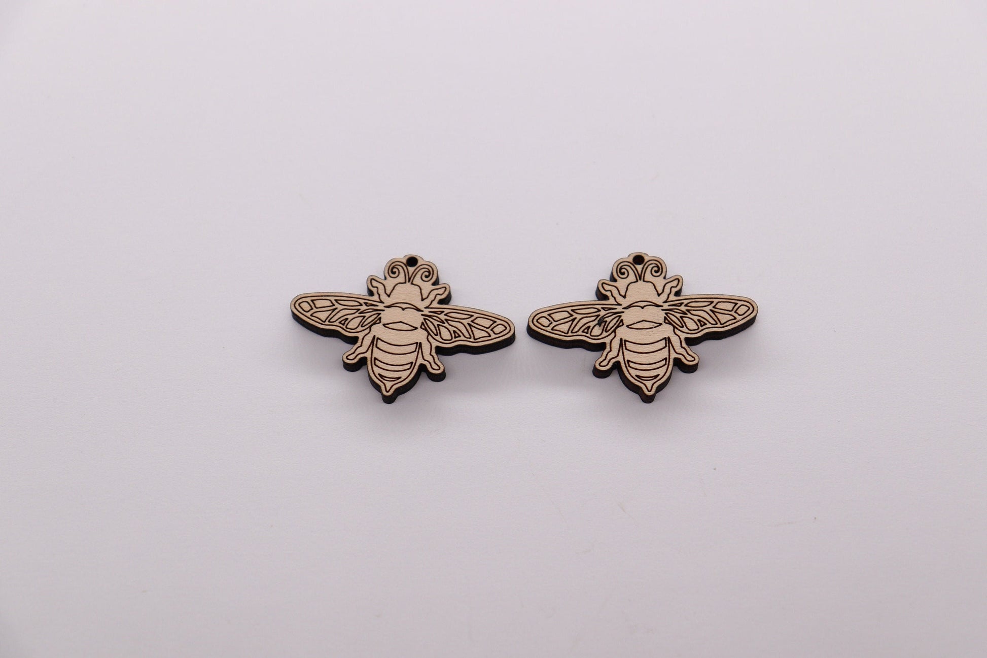 Bee wood earring blanks, bee earrings, earring blanks