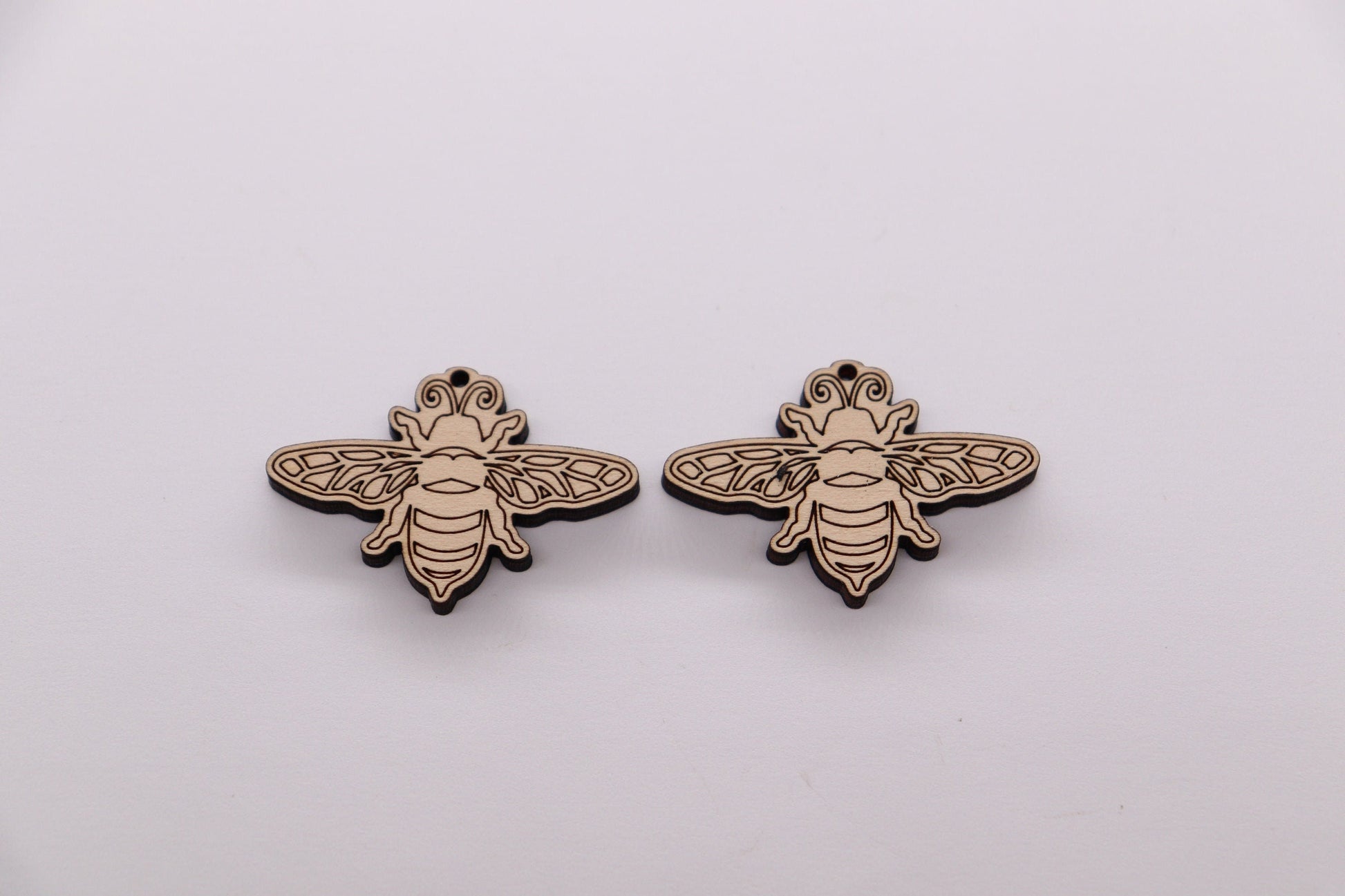 Bee wood earring blanks, bee earrings, earring blanks