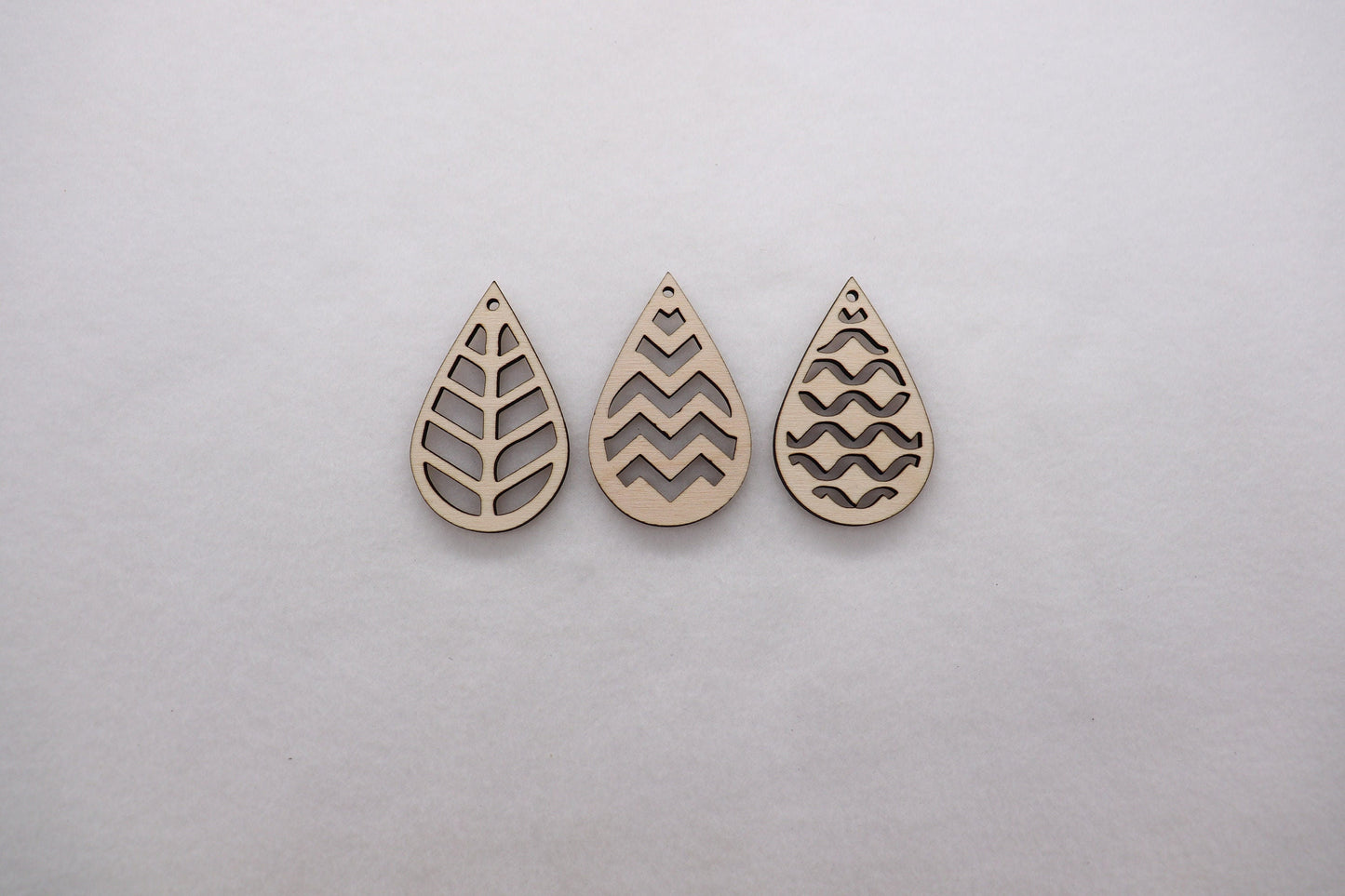 Teardrop wood earring blanks, earring blanks, wood teardrops