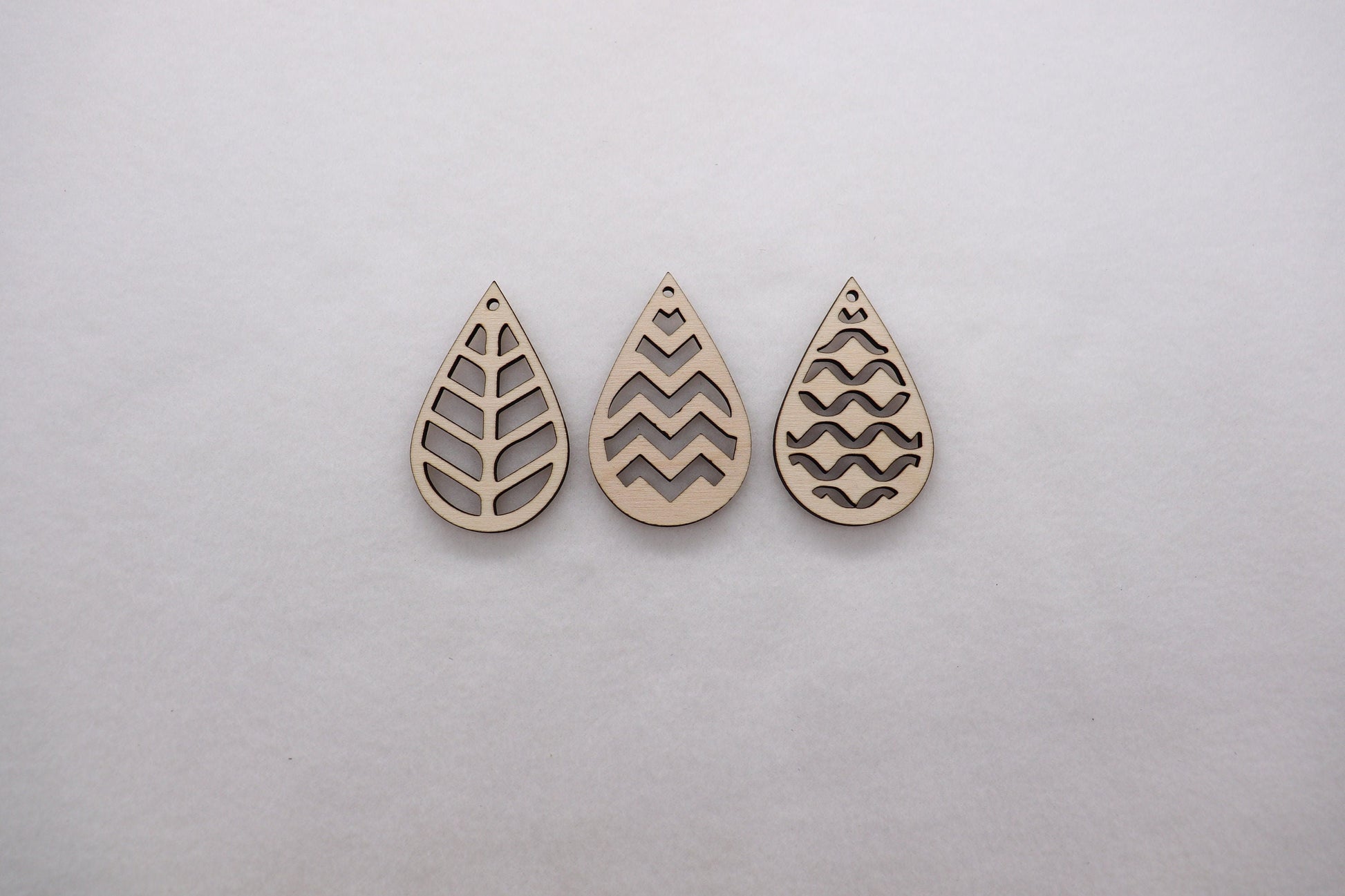 Teardrop wood earring blanks, earring blanks, wood teardrops