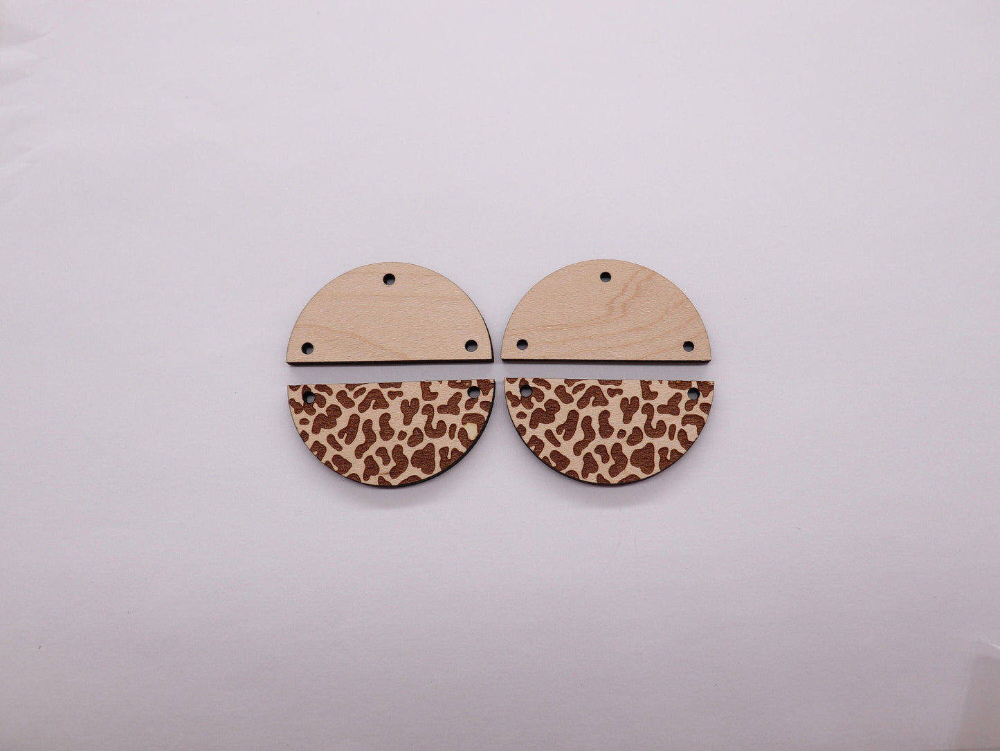 2 piece leopard print earring blanks, earring blanks