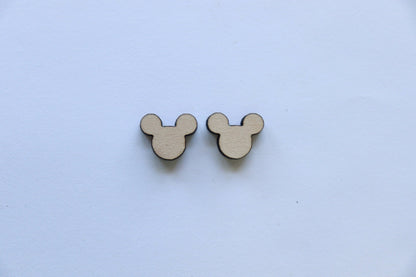 Mouse stud blanks, earring blanks, mouse cutouts