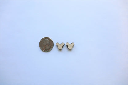 Mouse stud blanks, earring blanks, mouse cutouts