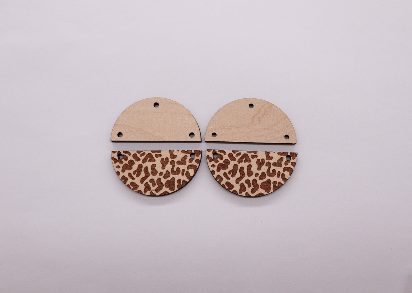 2 piece leopard print earring blanks, earring blanks