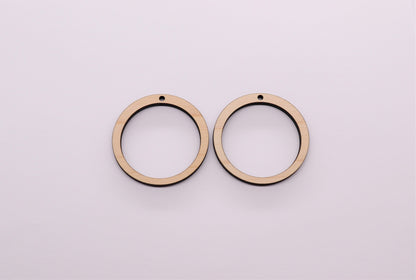 Plain round wood earring blanks, earring blanks, wood earrings