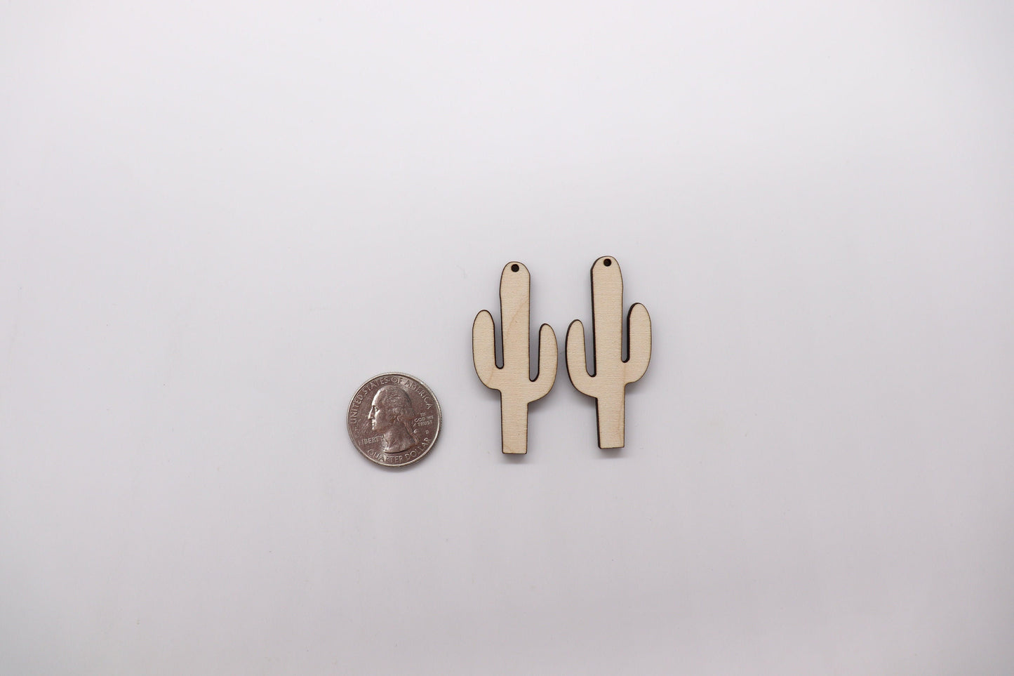 Cactus earring blanks, wood cutouts, earring blanks