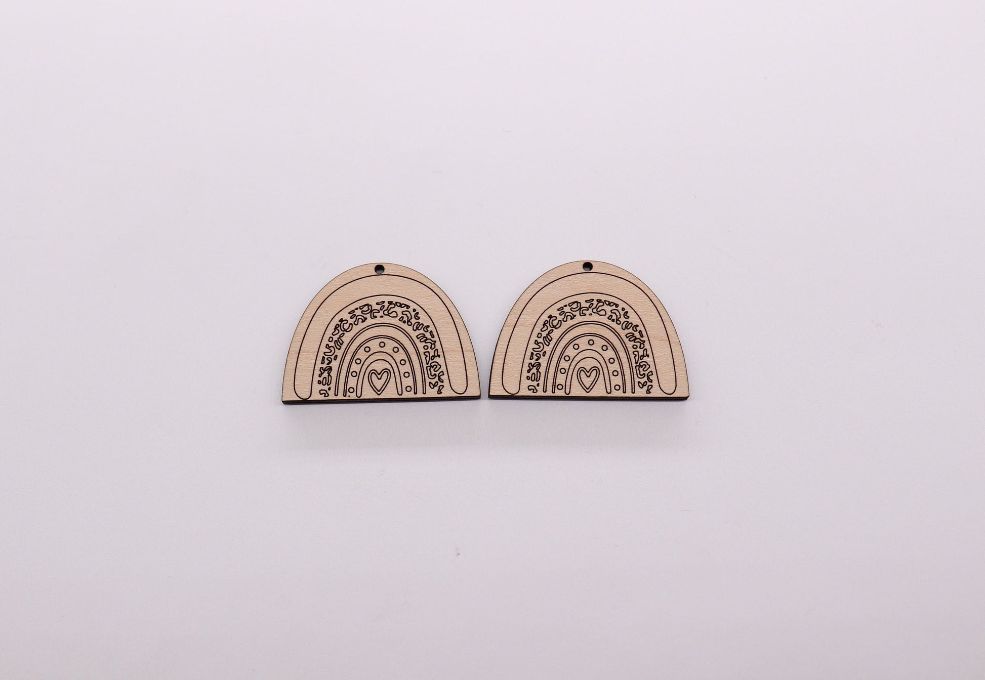 Rainbow earring blanks, wood earring blanks