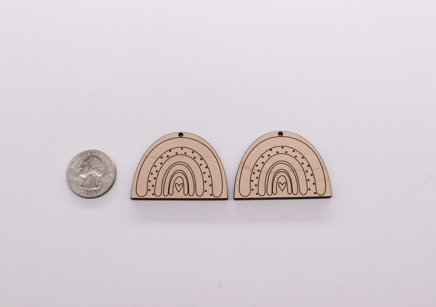 Rainbow earring blanks, wood earring blanks