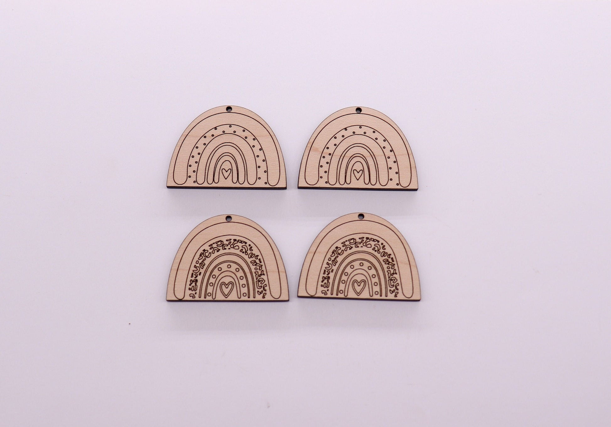 Rainbow earring blanks, wood earring blanks