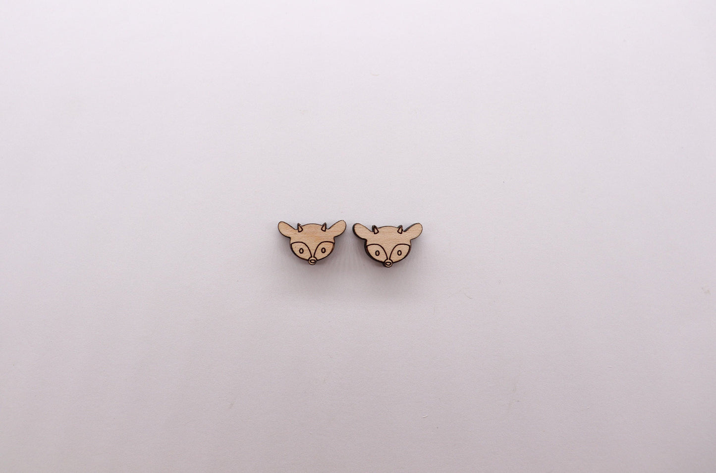 Woodland animal stud blanks, earring blanks, wood studs