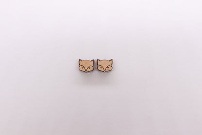 Woodland animal stud blanks, earring blanks, wood studs