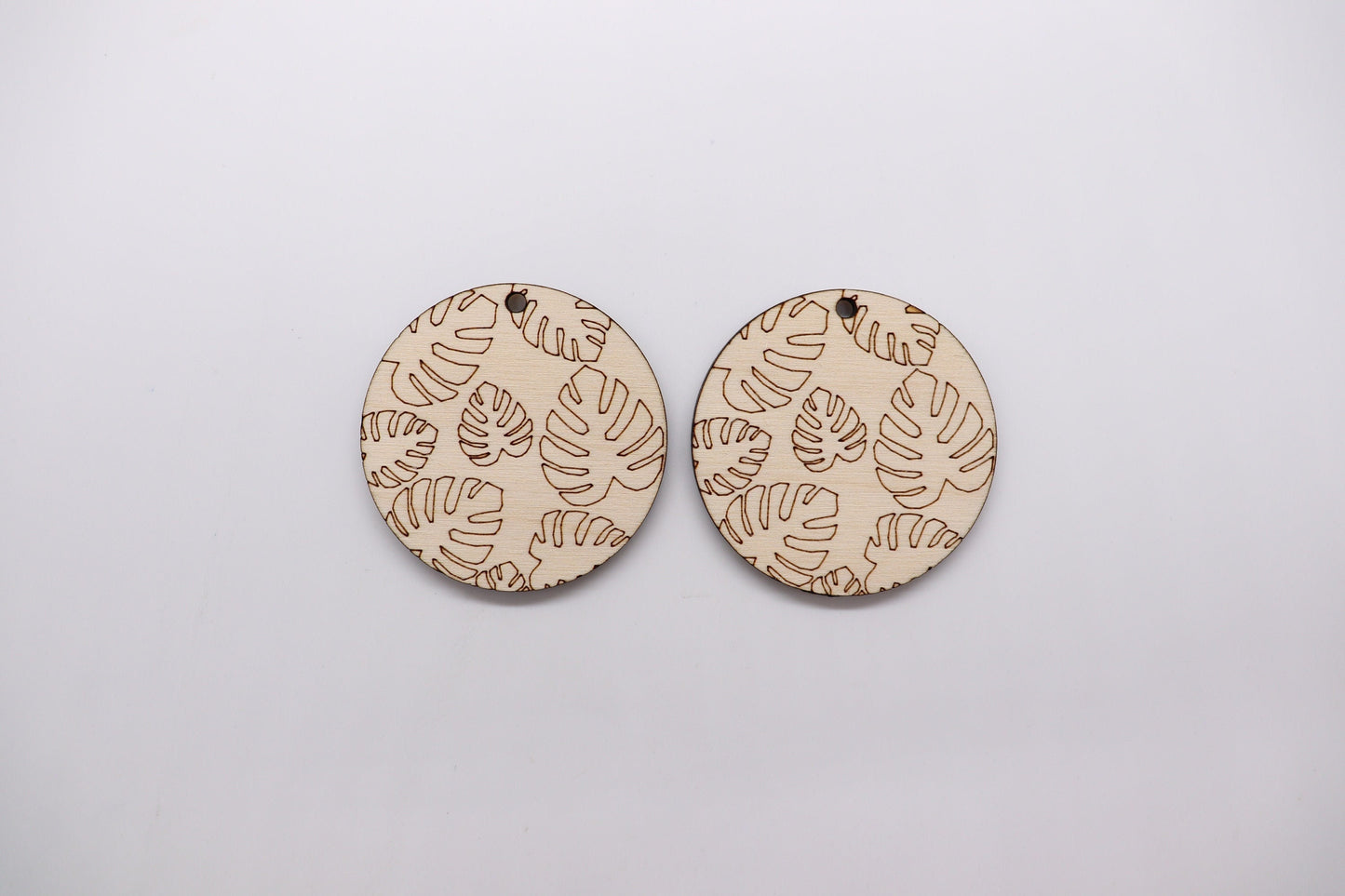 Round wood earring blanks, wood cutouts, earring blanks