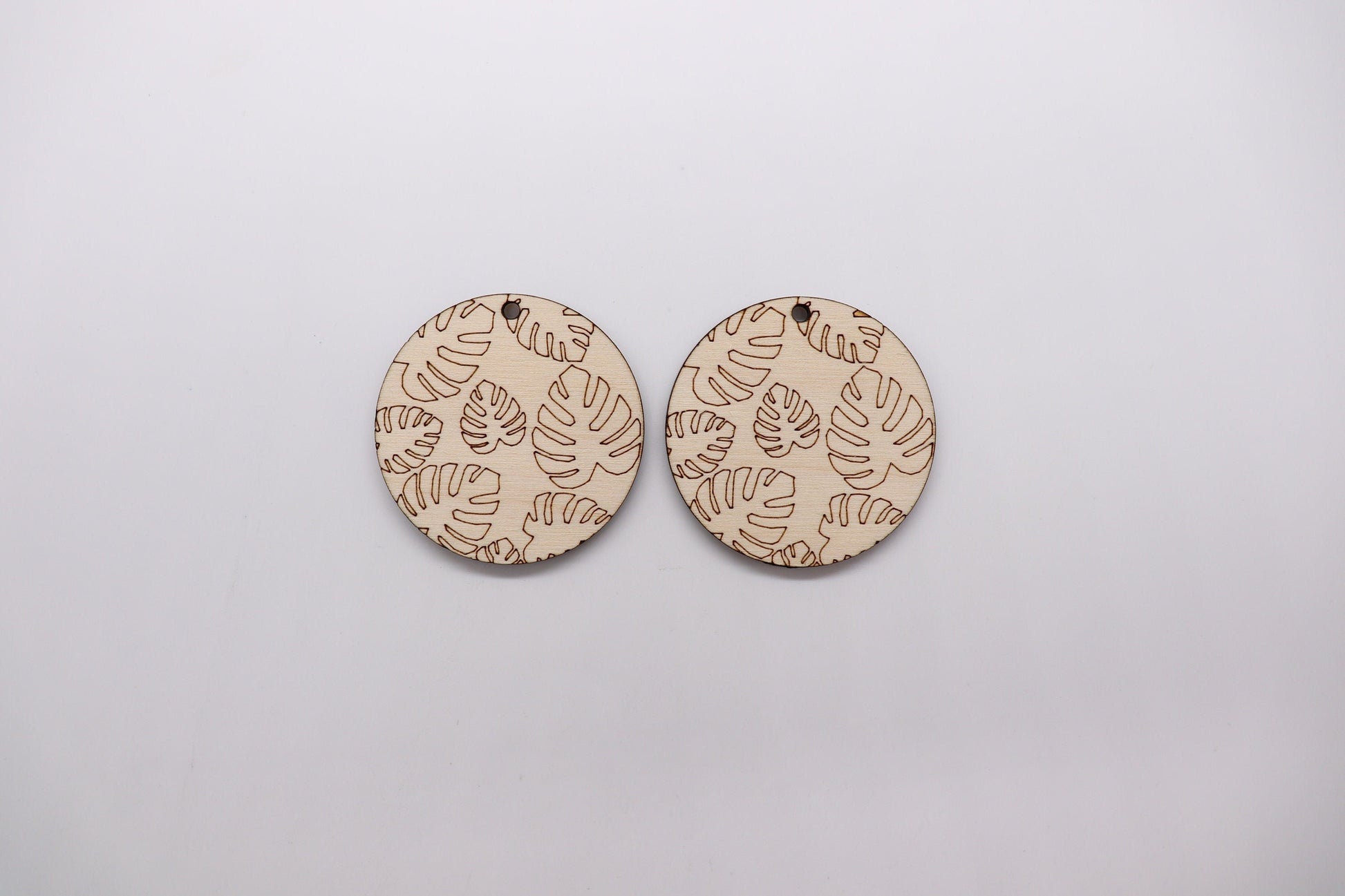 Round wood earring blanks, wood cutouts, earring blanks