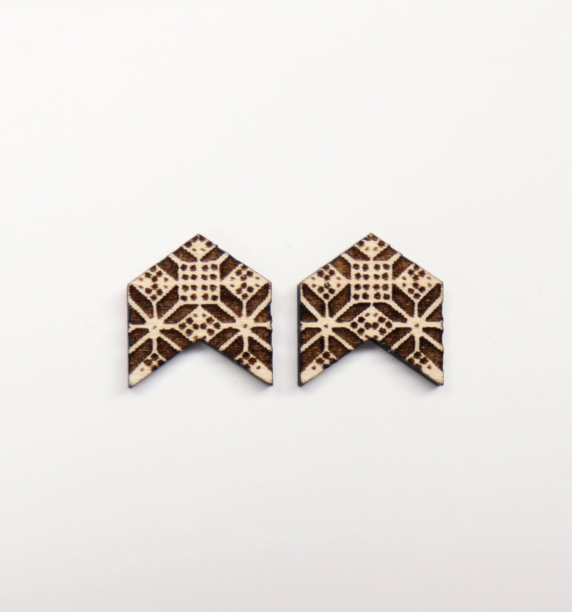 Arrow stud blanks, wood cutouts, earring cutouts